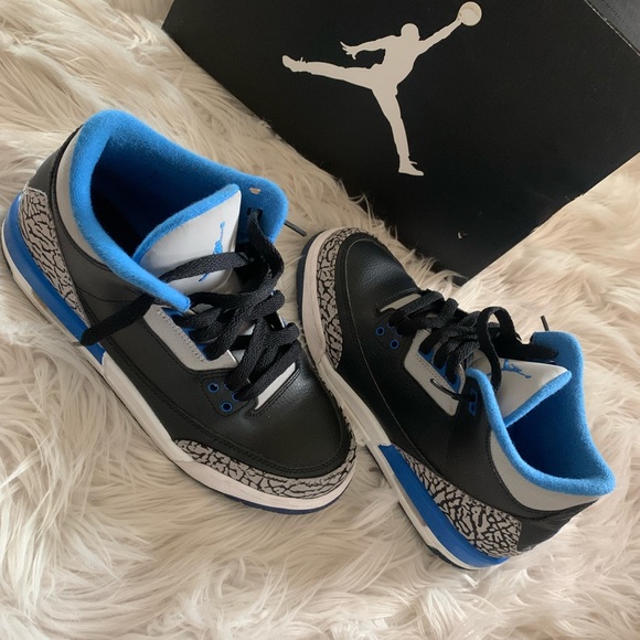 Authentic Air Jordan Retro Blue Black- 7Y